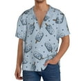 thumbnail image 1 of Goofa Cute Ice Cream Printed Men's Casual Short-sleeved Shirt,Lightweight Breathable Button-down,Summer Casual men's top,Versatile Fashion shirt-Small, 1 of 7