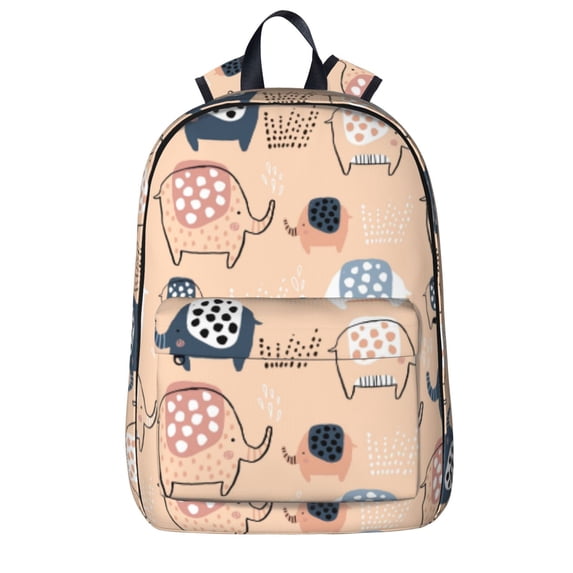 Goofa Cute Ink Drawn Elephants Printed Backpack,Laptop Backpack,Durable Anti-Theft Travel Work Backpack,Water-resistant Backpack