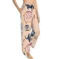 thumbnail image 1 of Goofa Cute Ink Drawn Elephants Printed Soft Pajama Pants for Women, Wide Leg Comfy Casual Lounge Yoga Pants-, 1 of 9