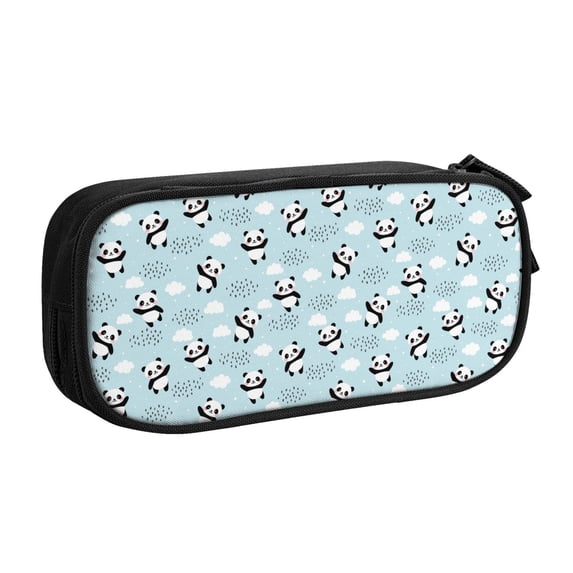 Goofa Cute Panda Bear Pattern Big Capacity Pencil Pen Case Office College Large Storage High Capacity Bag Pouch Holder Box Organizer