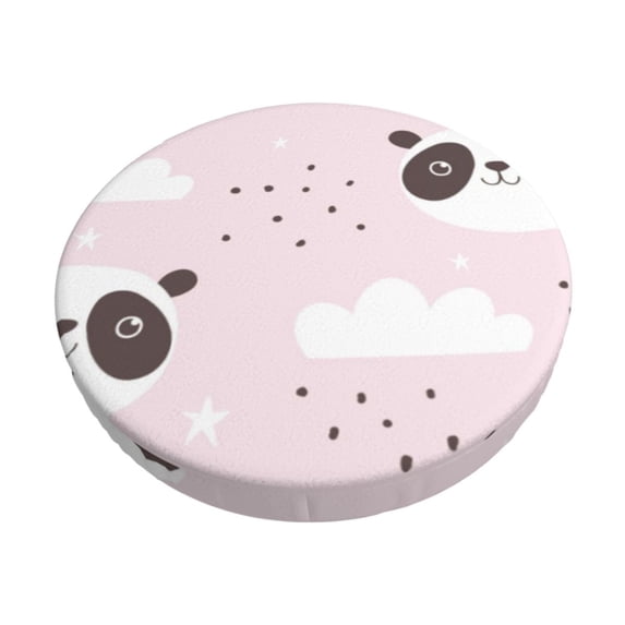 Goofa Cute Panda Printed Stool Covers Round, Waterproof Round Bar Stool Covers Anti-Slip Round Bar Stool Seat Cover with Elastic Bands Durable -14 inch