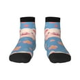 thumbnail image 1 of Goofa Cute Pig Flowers Pattern Non Slip Socks with Grips for Elderly, Crew Socks Yoga Hospital Socks Cushioned Sole Gripper Socks for Men Women, 1 of 5