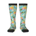 thumbnail image 1 of Goofa Cute Pineapples Pattern Adult Stockings, Color-Block Knee High Socks, Comfortable and Breathable, Soft and Stretchable, Sports, and Decoration, 1 of 6