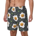thumbnail image 1 of Goofa Cute Poached Eggs Printed Men's Swim Trunks Board Shorts Quick Dry Mens Swimming Trunks with Compression Liner,Breathable Fit Hawaii Beach Shorts-Small, 1 of 9