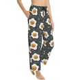 thumbnail image 1 of Goofa Cute Poached Eggs Printed Soft Pajama Pants for Women, Wide Leg Comfy Casual Lounge Yoga Pants-XX-Large, 1 of 9