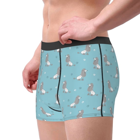 Goofa Cute Poodle Dog Printed Men's Boxer Briefs Underwear, Moisture-Wicking Underwear, Trunk,Soft and Breathable Cotton Underwear-XX-Large