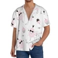 thumbnail image 1 of Goofa Cute Poodle Dog Printed Men's Casual Short-sleeved Shirt,Lightweight Breathable Button-down,Summer Casual men's top,Versatile Fashion shirt-X-Large, 1 of 7