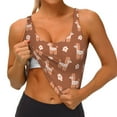 thumbnail image 1 of Goofa Cute Poodle Dog Printed Sports Bras for Women, High Impact Running Bra Workout Crop Tank Tops Longline Sports Bra Push up-X-Large, 1 of 9