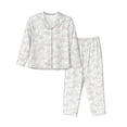 thumbnail image 1 of Goofa Cute Poodle Dog Printed Women’s 2 Piece Pajama Set Super,Pajamas Women's Long Sleeve Sleepwear Soft Button Down Loungewear Pjs Lounge Set Nightwear-, 1 of 9
