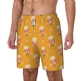 thumbnail image 1 of Goofa Cute Popcorn Printed Men's Swim Trunks Board Shorts Quick Dry Mens Swimming Trunks with Compression Liner,Breathable Fit Hawaii Beach Shorts-Large, 1 of 9