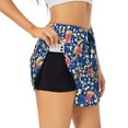 thumbnail image 1 of Goofa Cute Popcorn Printed Women 2 in 1 Running Shorts,Quick Dry Athletic Workout Shorts,High Waisted Athletic Shorts with Liner Pockets-Large, 1 of 9