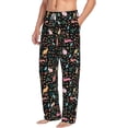 thumbnail image 1 of Goofa Cute Rabbit And Flower Printed Soft Pajama Pants for Men, Wide Leg Comfy Casual Lounge Yoga Pants-Large, 1 of 9