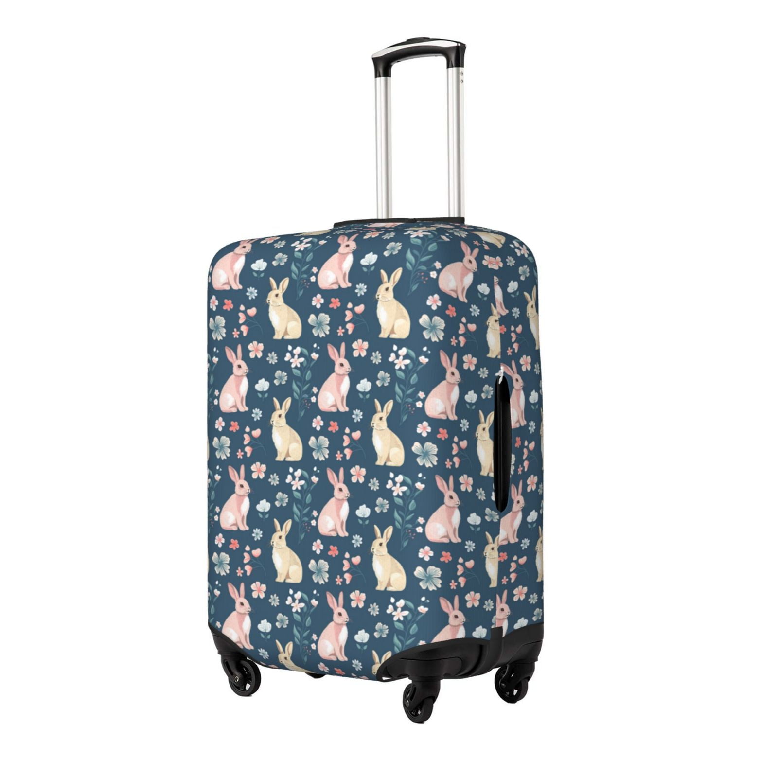 Goofa Cute Rabbit Floral Pattern Luggage Covers For Suitcase,Suitcase