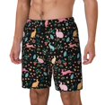 thumbnail image 1 of Goofa Cute Rabbit And Flower Printed Men's Swim Trunks Board Shorts Quick Dry Mens Swimming Trunks with Compression Liner,Breathable Fit Hawaii Beach Shorts-XX-Large, 1 of 9
