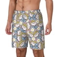 thumbnail image 1 of Goofa Cute Rabbit Printed Men's Swim Trunks Board Shorts Quick Dry Mens Swimming Trunks with Compression Liner,Breathable Fit Hawaii Beach Shorts-XX-Large, 1 of 9