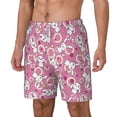 thumbnail image 1 of Goofa Cute Rabbit Printed Men's Swim Trunks Board Shorts Quick Dry Mens Swimming Trunks with Compression Liner,Breathable Fit Hawaii Beach Shorts-XX-Large, 1 of 9