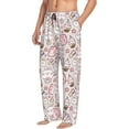thumbnail image 1 of Goofa Cute Rabbit Printed Soft Pajama Pants for Men, Wide Leg Comfy Casual Lounge Yoga Pants-Small, 1 of 9
