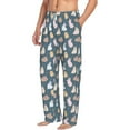 thumbnail image 1 of Goofa Cute Rabbit Printed Soft Pajama Pants for Men, Wide Leg Comfy Casual Lounge Yoga Pants-XX-Large, 1 of 9