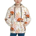 thumbnail image 1 of Goofa Cute Sleepy Fox Pattern Hooded Sweatshirt for Youth Trendy youth sweatshirt Casual Hoodie for Boys and Girls-X-Large, 1 of 6