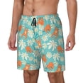 thumbnail image 1 of Goofa Cute Sloth on Floral Tree Printed Men's Swim Trunks Board Shorts Quick Dry Mens Swimming Trunks with Compression Liner,Breathable Fit Hawaii Beach Shorts-Medium, 1 of 7