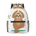 thumbnail image 1 of Goofa Cute Sloth In Yoga Pose Tree Pattern Comfortable Student Backpack - Ergonomic Design, Durable, Water-Resistant, Multi-Compartment,Travel, and Outdoor Activities, 1 of 5
