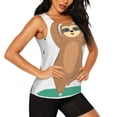 thumbnail image 1 of Goofa Cute Sloth In Yoga Pose Tree Printed Womens Workout Tops for Women Sleeveless Yoga Shirts Athletic Running Tank Tops Sleeveless Gym Clothes Workout Apparel-X-Large, 1 of 9