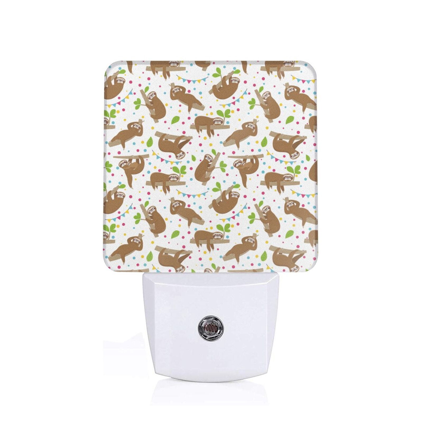 Goofa Cute Sloth Night Light, Plug-in, Dusk to Dawn Sensor, Warm White ...