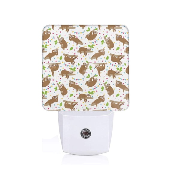 Goofa Cute Sloth Night Light, Plug-in, Dusk to Dawn Sensor, Warm White, Ambient Lighting, Ideal Kids Adults Nightlight-EU