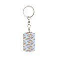 thumbnail image 1 of Goofa Cute Sloth Printed Rectangular Metal Keychain Bag Charm Floral Charm for Purse Keys Metal Keyring Gift for Women Accessories, 1 of 7