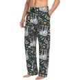 thumbnail image 1 of Goofa Cute Sloth Printed Soft Pajama Pants for Men, Wide Leg Comfy Casual Lounge Yoga Pants-Small, 1 of 9