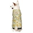 Goofa Cute Sunflower Pattern Small Dog Sweater Hoodies Pet Grey Hooded