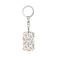thumbnail image 1 of Goofa Cute Tennis Racket Printed Rectangular Metal Keychain Bag Charm Floral Charm for Purse Keys Metal Keyring Gift for Women Accessories, 1 of 7