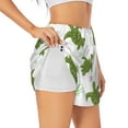 thumbnail image 1 of Goofa Cute Turtle Printed Women 2 in 1 Running Shorts,Quick Dry Athletic Workout Shorts,High Waisted Athletic Shorts with Liner Pockets-Medium, 1 of 9