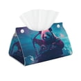 thumbnail image 1 of Goofa DJ Panda Hot Air Balloon Pattern Triangle Square Tissue Box Cover, Modern PVC Leathe Facial Paper Holder,Decorative Holder/Organizer for Bathroom Vanity Countertop, 1 of 9