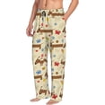 thumbnail image 1 of Goofa Dachshund Dog And Flower Printed Soft Pajama Pants for Men, Wide Leg Comfy Casual Lounge Yoga Pants-, 1 of 9