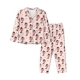 thumbnail image 1 of Goofa Dachshund Dog Heart Printed Women’s 2 Piece Pajama Set Super,Pajamas Women's Long Sleeve Sleepwear Soft Button Down Loungewear Pjs Lounge Set Nightwear-, 1 of 9