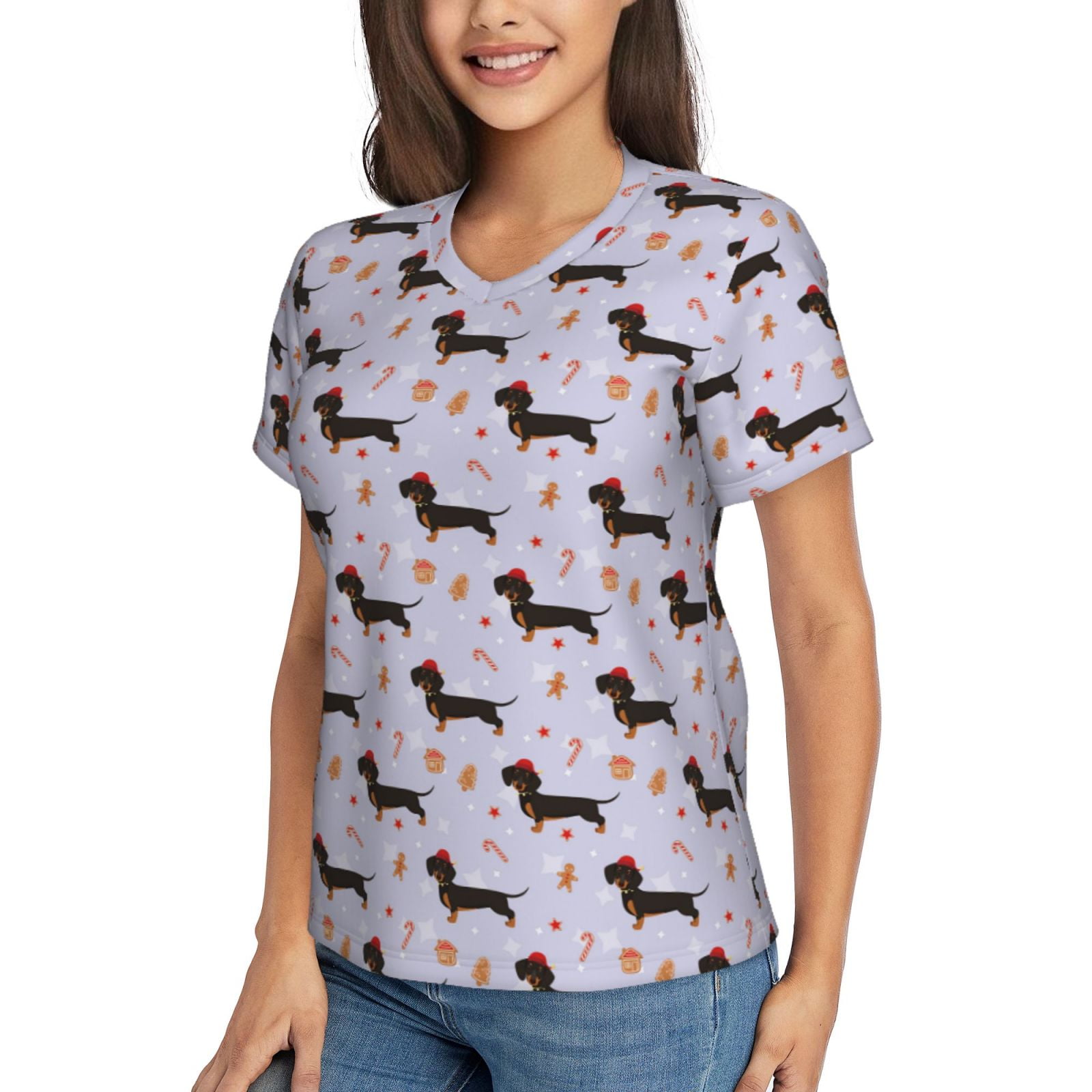 T-shirt Dress With Pockets - Dash Dash Dachshund (4 Colours) (Slim Fit) main image 1