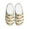 thumbnail image 1 of Goofa Dachshund Dog Print Womens Mens Cotton Lightweight House Slippers , Washable Home Slippers,Indoor Comfy Bedroom Cozy Slippers-37/38, 1 of 7
