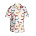 thumbnail image 1 of Goofa Dachshund Dog Puppy Hawaiian Shirt for Men, Unisex Summer Beach Casual Short Sleeve Button Down Shirts,Aloha Tropical Floral print shirt-Large, 1 of 9