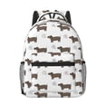 thumbnail image 1 of Goofa Dachshund Dog Puppy Pattern Comfortable Student Backpack - Ergonomic Design, Durable, Water-Resistant, Multi-Compartment,Travel, and Outdoor Activities, 1 of 5