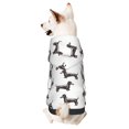thumbnail image 1 of Goofa Dachshund Dog Puppy Pattern Small Dog Sweater Hoodies Pet Grey Hooded Soft Fleece Sweatshirts with Pocket Fall Winter Puppy Cat Sweaters Warm Clothes-Small, 1 of 8