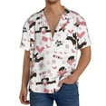 thumbnail image 1 of Goofa Dachshund Dog Puppy Printed Men's Casual Short-sleeved Shirt,Lightweight Breathable Button-down,Summer Casual men's top,Versatile Fashion shirt-Medium, 1 of 7
