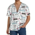 thumbnail image 1 of Goofa Dachshund Dog Puppy Printed Men's Casual Short-sleeved Shirt,Lightweight Breathable Button-down,Summer Casual men's top,Versatile Fashion shirt-, 1 of 7