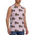 thumbnail image 1 of Goofa Dachshund Dog Puppy Printed Men's Sleeveless T-Shirt - Athletic Gym Workout Tank Top for Men - Moisture-Wicking, UPF 30+ Quick-Dry Muscle Tee-, 1 of 8