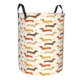 thumbnail image 1 of Goofa Dachshund Printed Circular Hamper,Laundry Basket with Handles,Storage Baskets Foldable,Large Capacity Laundry Hamper-, 1 of 8