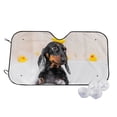 thumbnail image 1 of Goofa Dachshund Sitting in Bathtub Printed Car Windshield Sunshade,Foldable Reflective Sun Visor,UV Protection Heat Blocker Sunshade,Car Cooling Accessory-, 1 of 7