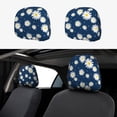 thumbnail image 1 of Goofa Daisies Flowers Pattern 2 PCS Car Headrest Cover, Headrest Protector,Universal Interior Car Accessories, 1 of 6