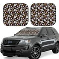 thumbnail image 1 of Goofa Daisies Flowers Pattern 2 Piece Car Windshield Sun Shade Foldable | Front Windshield Shade for Sun, Heat and UV Rays | Sunshade for Car Front Window-Large, 1 of 7
