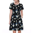 thumbnail image 1 of Goofa Daisies Flowers Pattern Women Summer Short Sleeve Midi Dress with Pockets Casual Aline Flowy Tshirt Dress Vocation Beach Sundress, 1 of 6