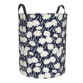 thumbnail image 1 of Goofa Daisies Flowers Printed Circular Hamper,Laundry Basket with Handles,Storage Baskets Foldable,Large Capacity Laundry Hamper-Small, 1 of 8